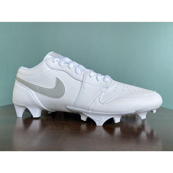 Jordan 1 Low TD Vapor Edge Football Cleats White/Grey Men's Size 13 FJ6245-101 - Picture 2 of 11